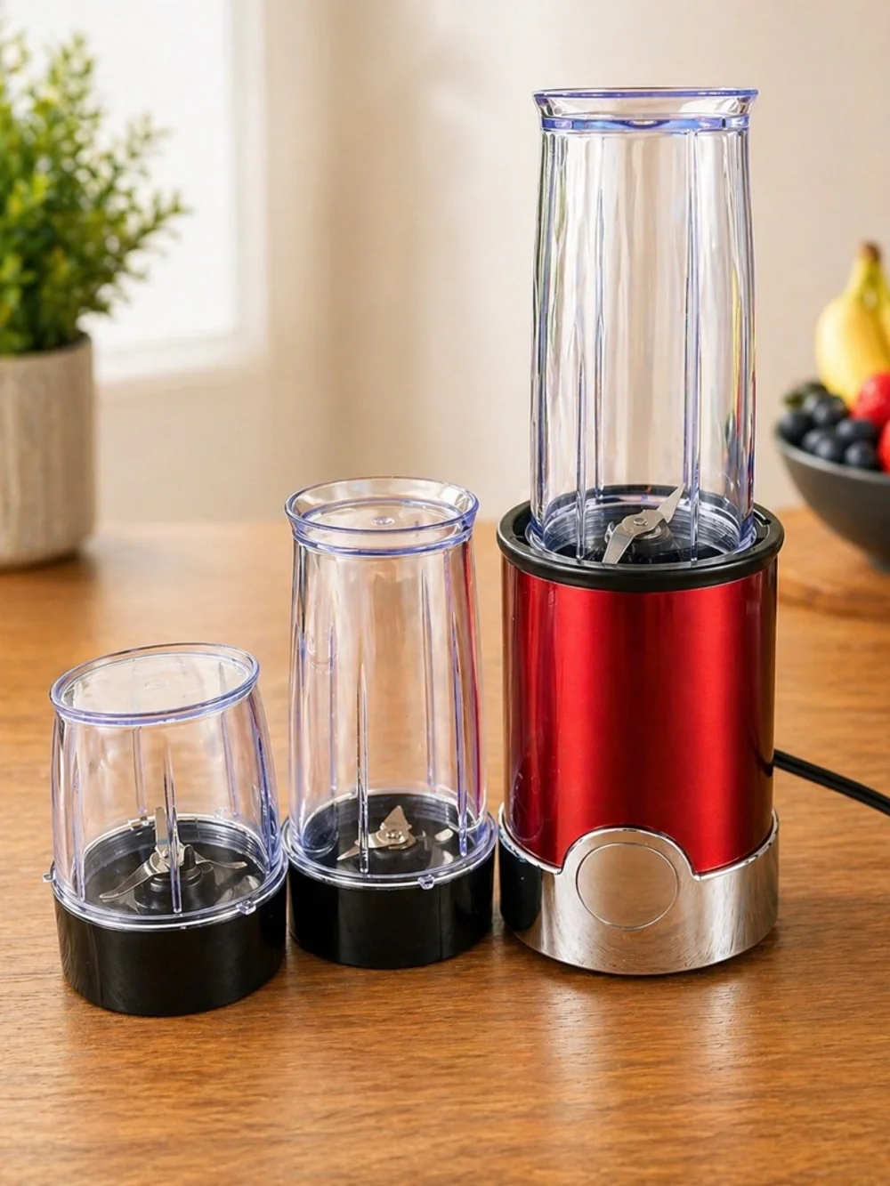 Personal Blender Set with Extra Cups (Red) - Picture 1 of 3
